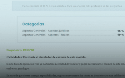 Simulador de Examen Cedula de Agente - Calificacion por Area